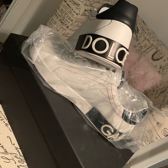 Dolce & Gabbana white Nappa Portofino sneakers - Picture 4 of 6